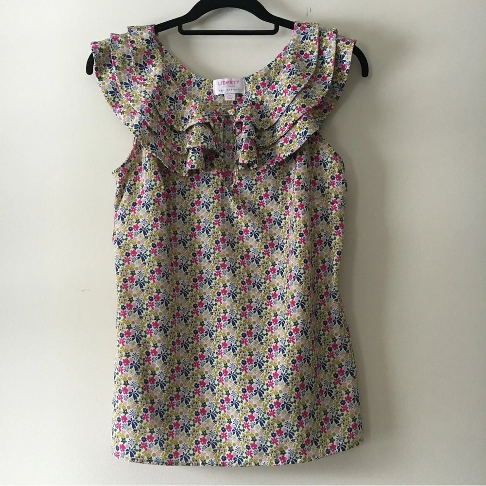Liberty of London For Target Ruffle Floral Top - Picture 1 of 5